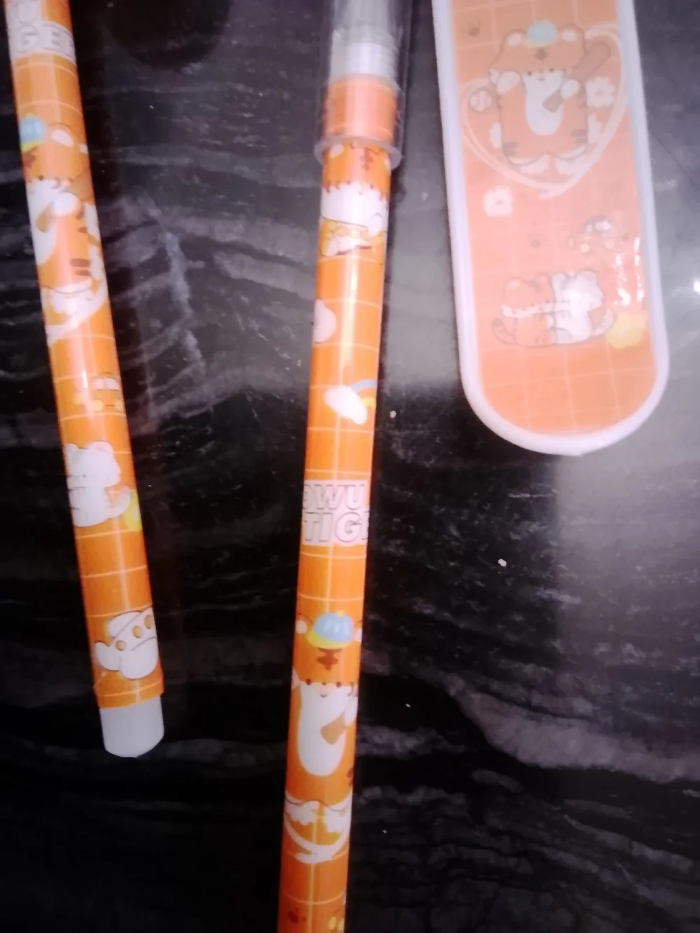 Aowu Tiger Erasable Skateboard Gel Pens Set Of 4